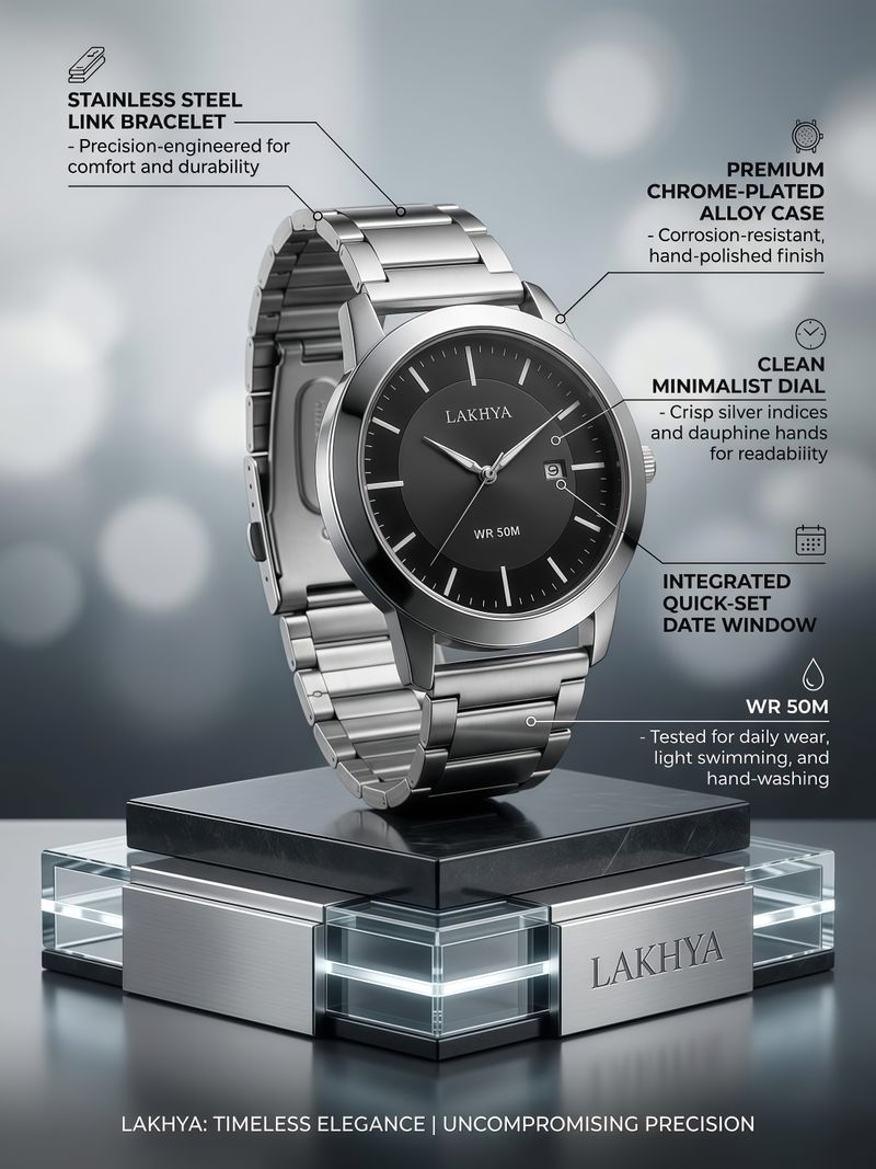 LAKHYA Men's Analog Watch D-CHN-05-BLK - Image 6
