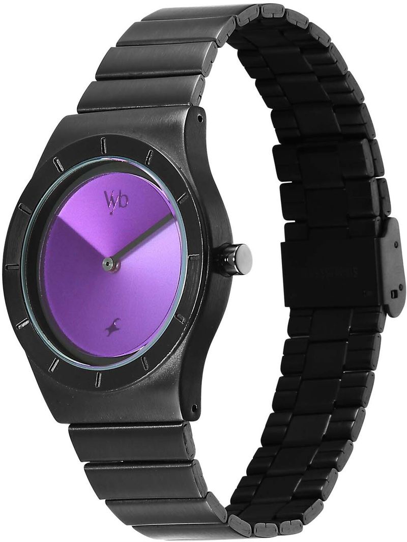 Fastrack Vyb Arcane Purple Dial Black Stainless Steel Watch - Image 5
