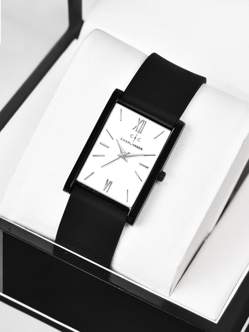 CharlieKeen CC-GSQ004-WHT-BLK Black Analog Watch - Image 2