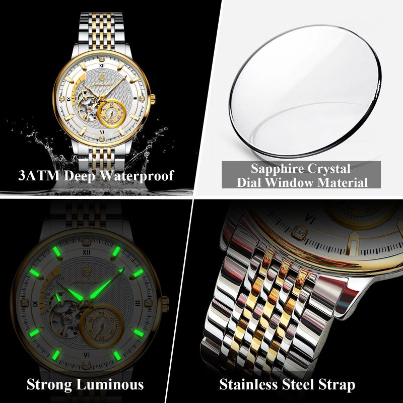 OVERFLY POEDAGAR Men's 1416 Gold Watch - Image 5