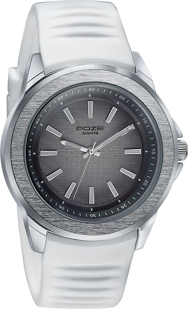 Sonata Poze Flex O Clock White Men's Watch SP70050SP02 - Image 5