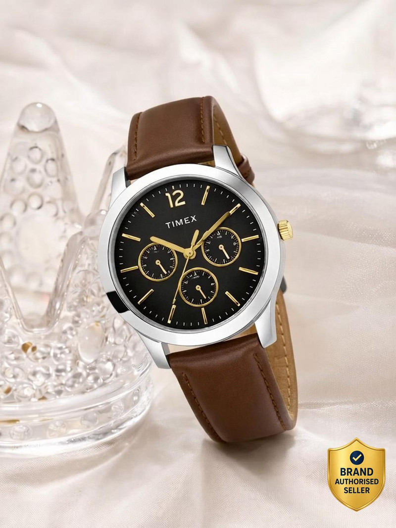 timex multi function black dial analog watch  - for men twtg70smu04
