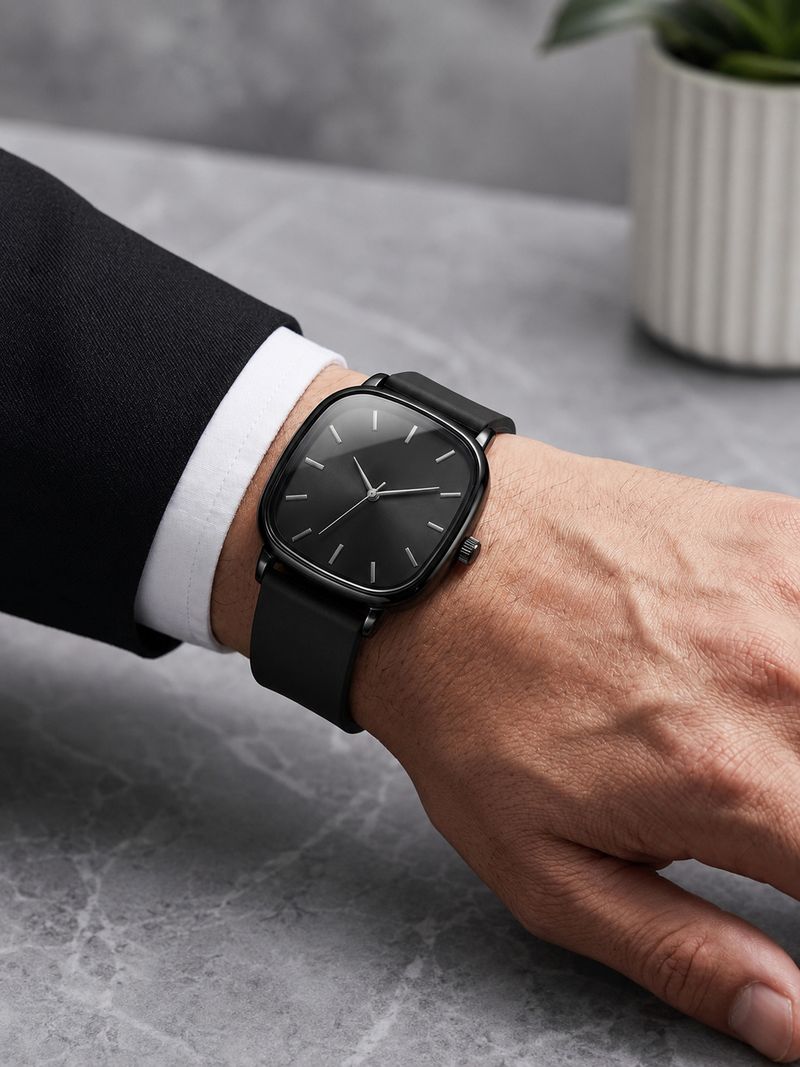 VVEDENTERPRISE Black Square Dial Analog Watch for Men - Image 5