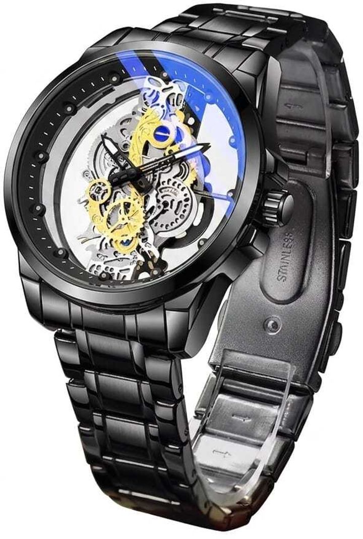 GLOWVITY Men's Luxury Transparent Dial Watch - Image 4