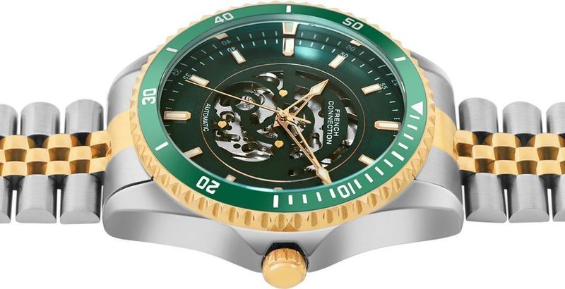 French Connection AETHER DRIVE Green Sunray Automatic Watch - Image 5