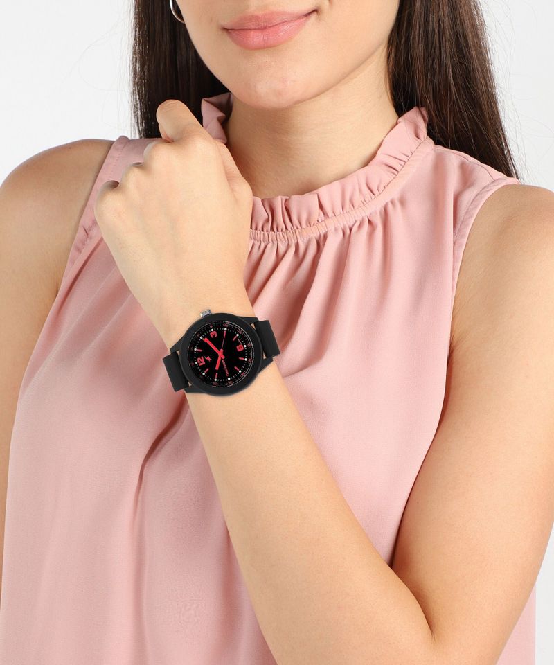Fastrack Tees Black Dial Black Silicone Strap Analog Watch - Image 4
