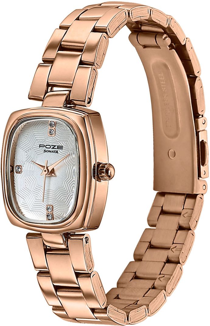 SONATA Poze 9 White Dial Watch - Image 6