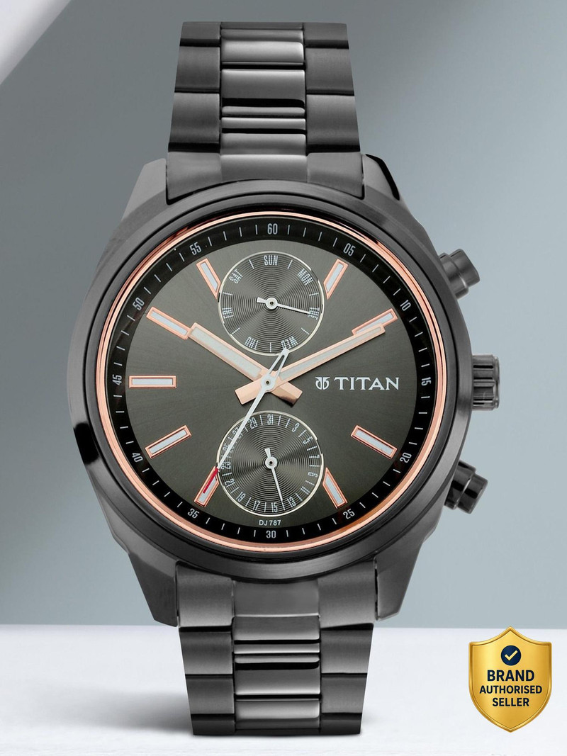 Titan Titan Workwear Multifunction Black Dial Black Stainless Steel Strap Analog Watch  - For Men TH1791771W,NT17332570KM01,17332570KM01,NU17332570KM0