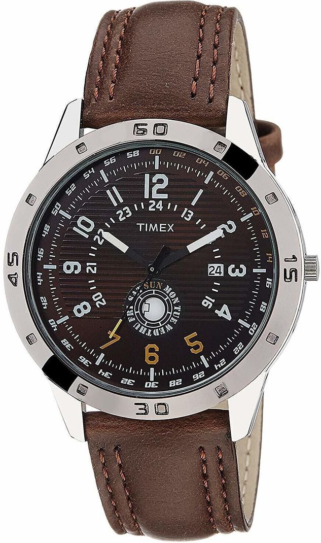 TIMEX Brown-Dial Analog Watch For Men TI000U90300 - Image 5