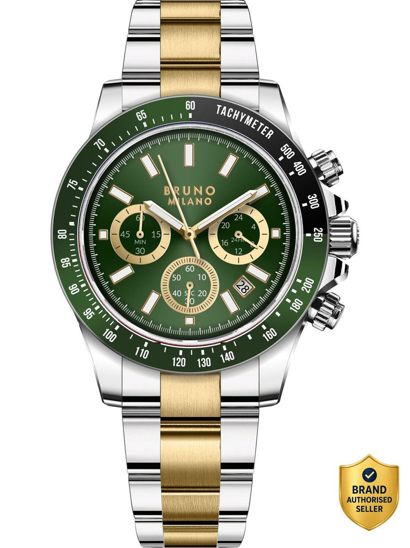 Bruno Milano Green Black Chronograph watch for men Analog Watch - For Men