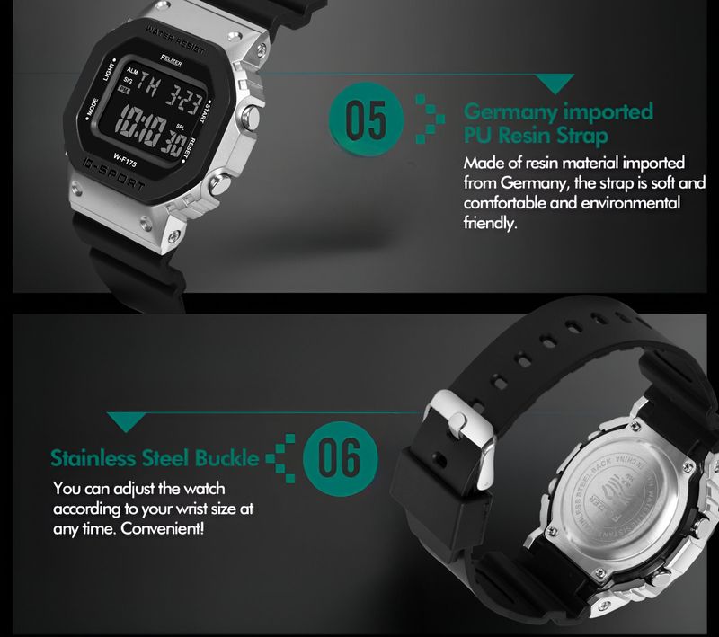 Felizer Ultra Slim Square Digital Watch for Boys - Image 4