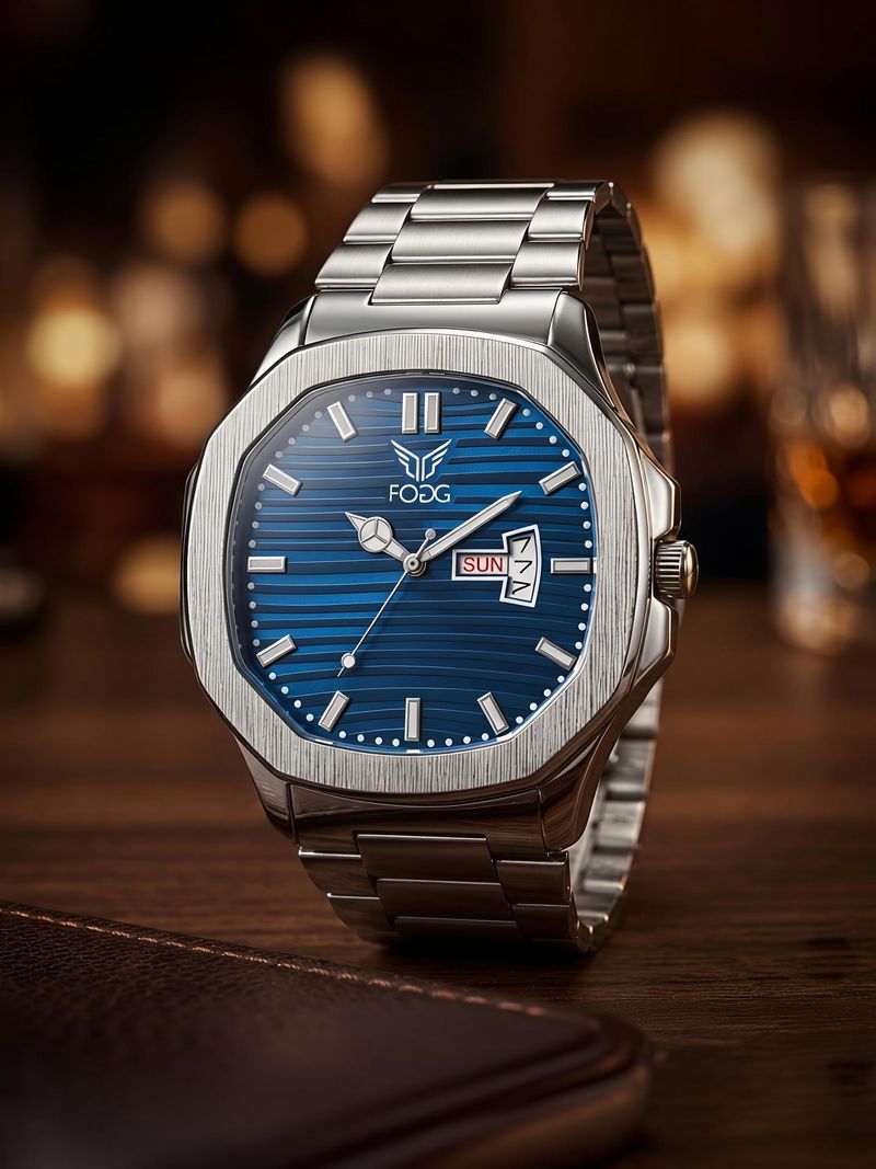 FOGG Big Dial Analog Watch 2158 Blue - Image 2