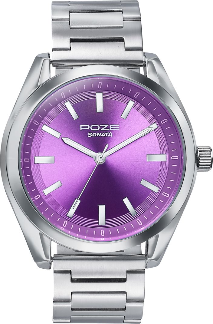 Sonata Poze Hearty Embrace Purple Men's Watch SP70059SM01W - Image 4