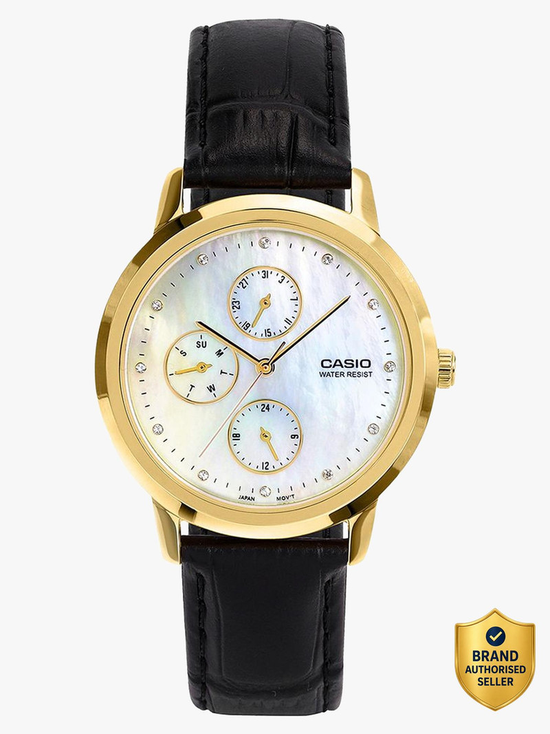 casio ltp-sn6 analog watch  - for women a2495 (ltp-sn6kgsl-7a)