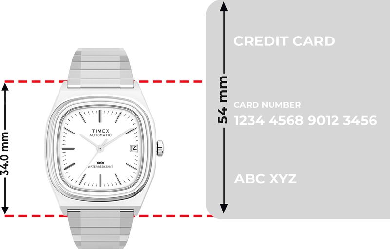TIMEX Reissue Square 34mm Silver Dial Men's Watch - Image 5