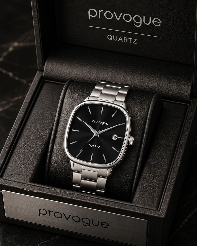 PROVOGUE PROVG-928-BLACK-SILVER Analog Watch - Image 2