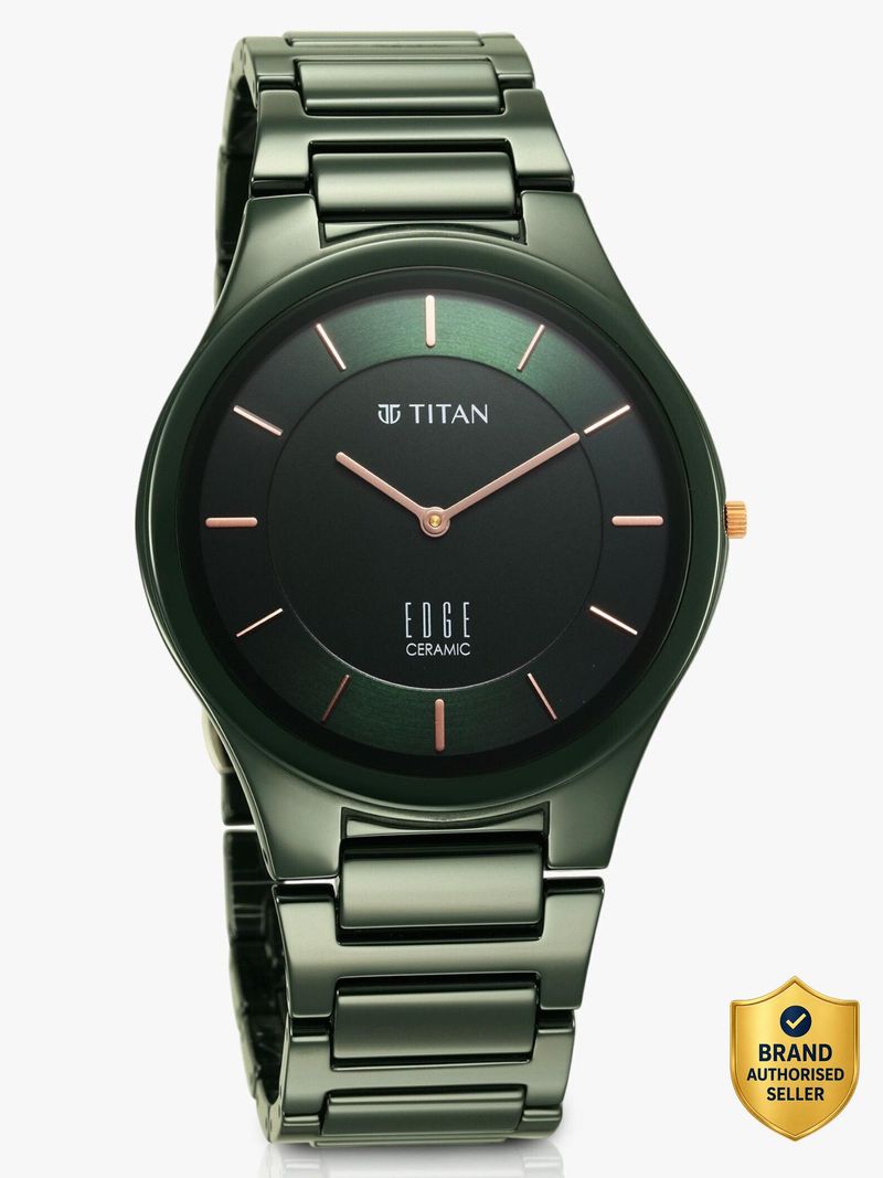 Titan Edge Ceramic Green Dial Watch - Image 2