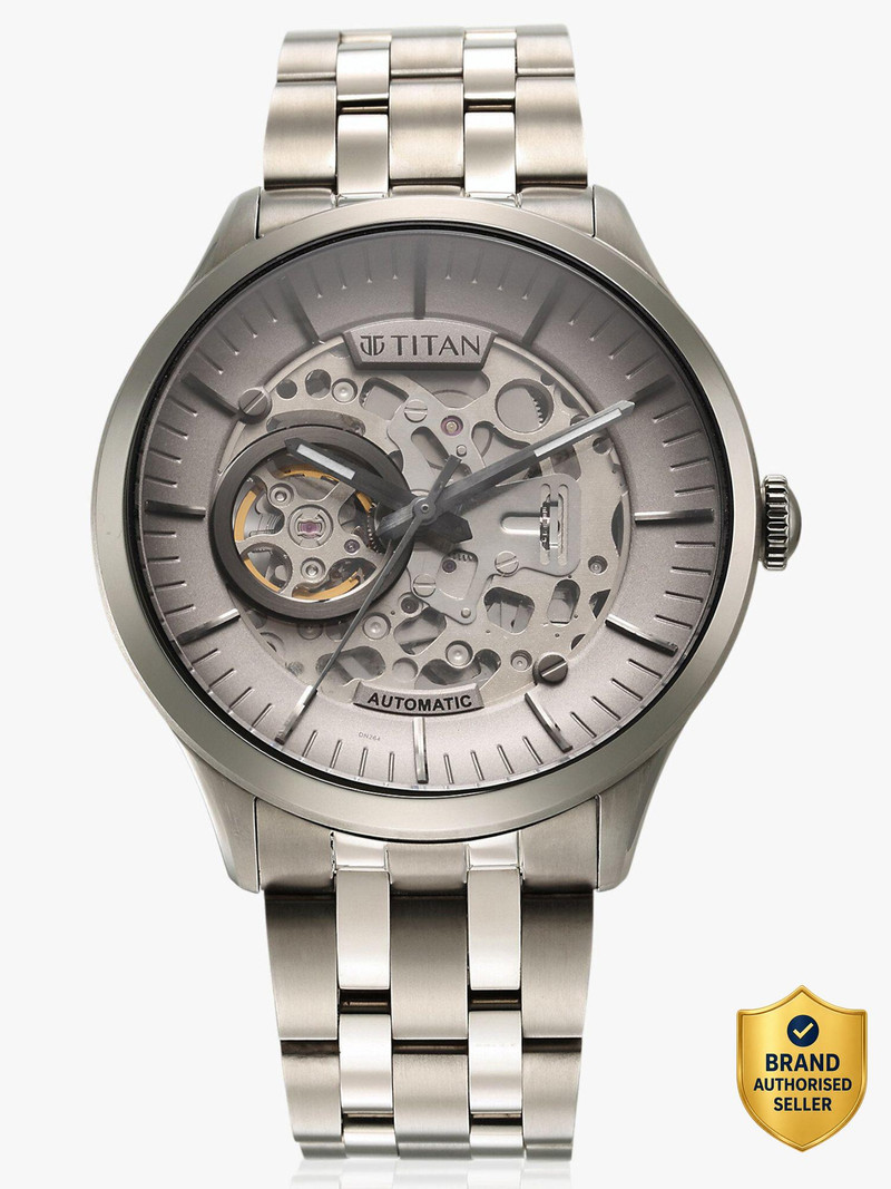 Titan Metal Mechanical Analog Watch  - For Men NT90140TM01,77105SL22W,90140TM01,NU90140TM01