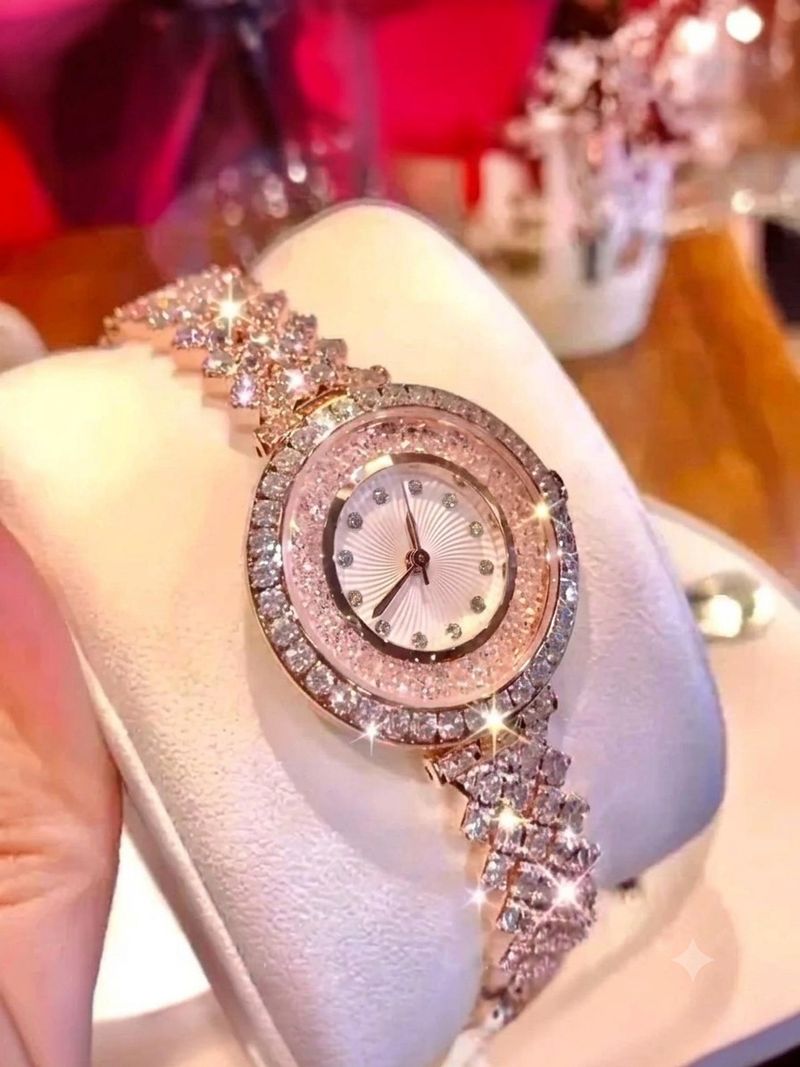 Luxify Crystal Quicksand Analog Watch for Women - Image 2