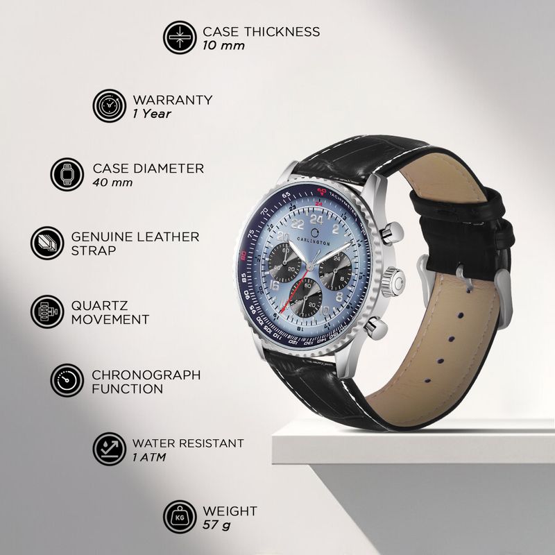 Carlington 9988 Blue Legacy Series Men's Watch - Image 6