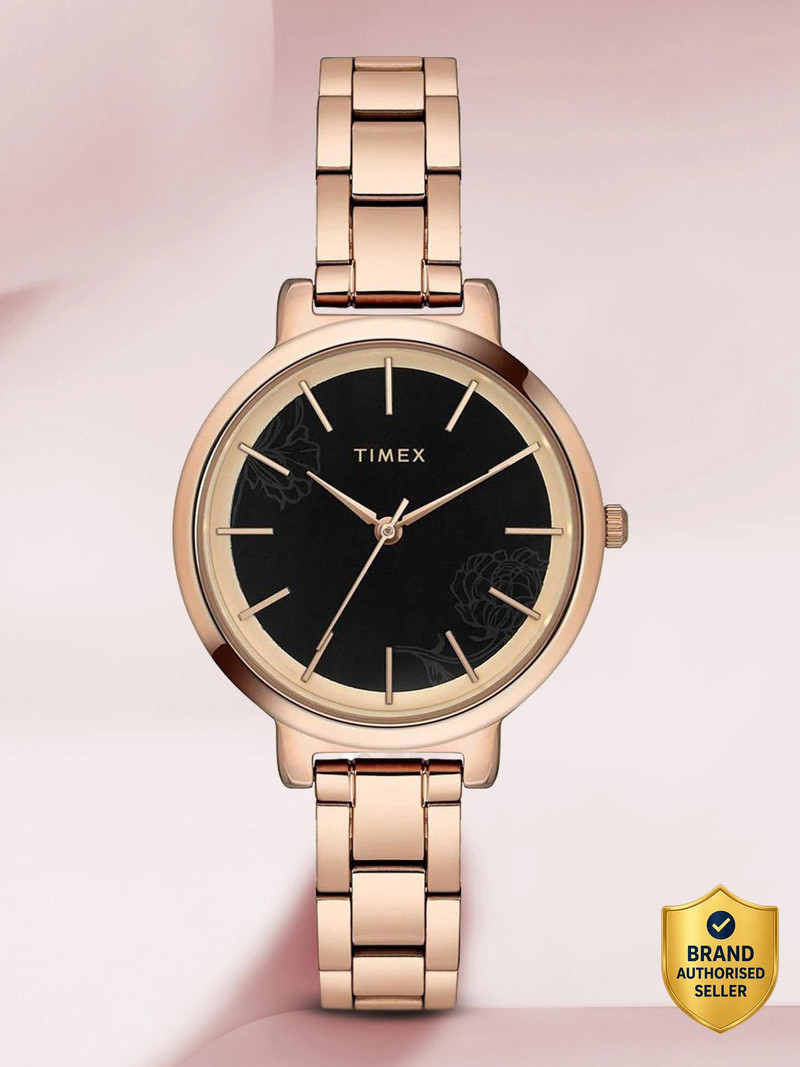 timex black dial analog watch  - for women twhl41smu08