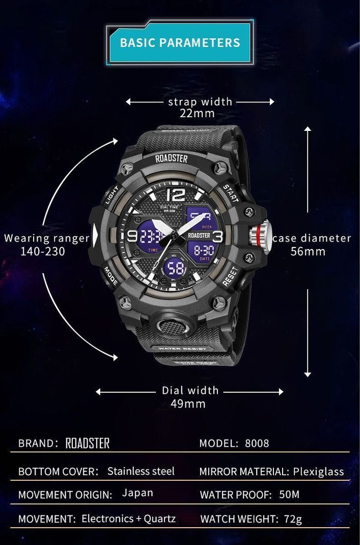 Roadster Boys Tactical Sports Watch 100836351 - Image 3