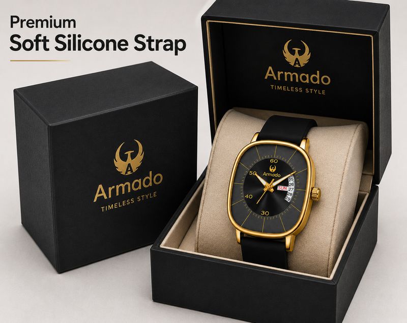 ARMADO 1281528-Super Black Gold Analog Watch - Image 2