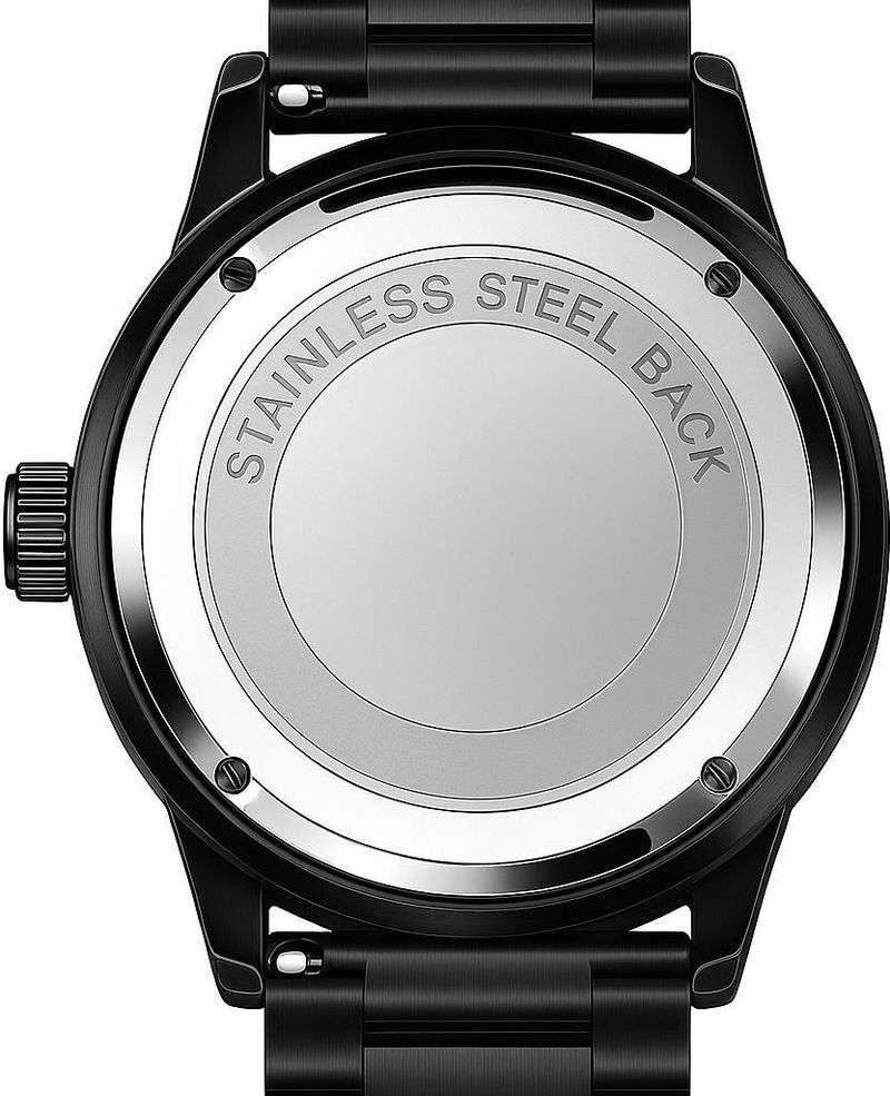 OneStopNow RICK_01 WHITE FLOWER Analog Watch - For Men & Women Luxury Black Stainless Steel Analog Men's Watch with Unique Spiner Web Dial - Image 6