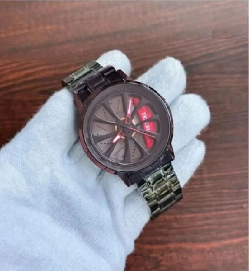 MASA Analog Car Wheel Spinning Watch - Red - Image 6