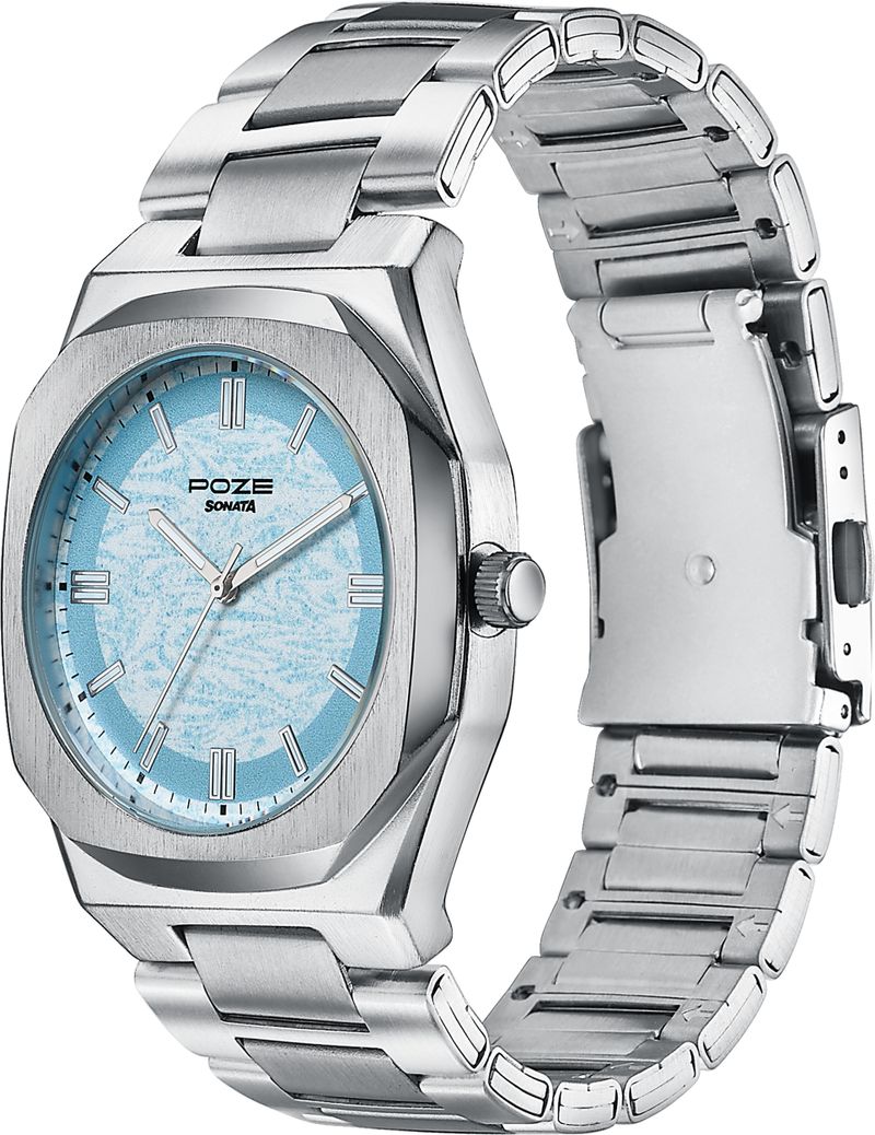 Sonata Poze 7 Blue Dial Blue Strap Watch - Image 5