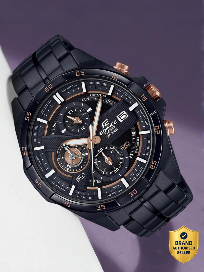 CASIO Edifice EFR-556GY-1AVUDF Gray Dial Gray Ip Stainless Steel Band Analog Watch  - For Men EX494