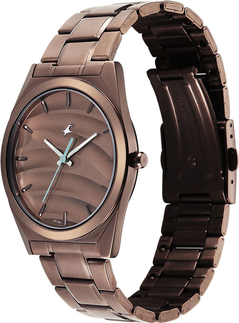 Fastrack Gelato Chocolate 3 Hand Dial Brown Stainless Steel Strap - Image 5