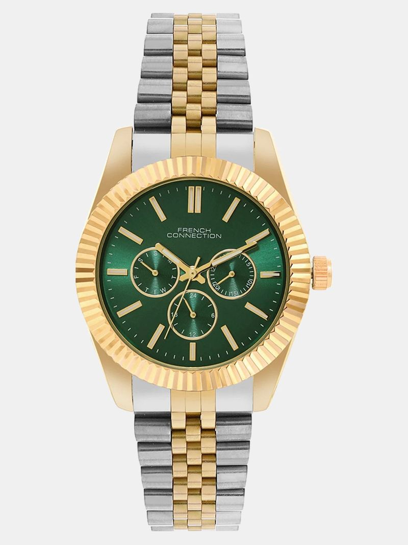 French Connection Green Sunray Round Dial Men's Watch FCN0124NTM - Image 4