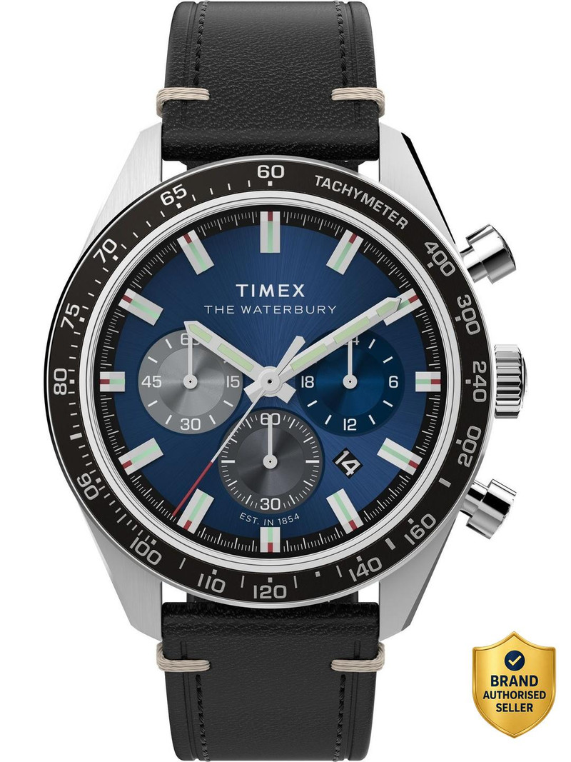 Timex Tw2y18600ik Waterburry Round 41mm Blue Dial Analog Watch - For Men