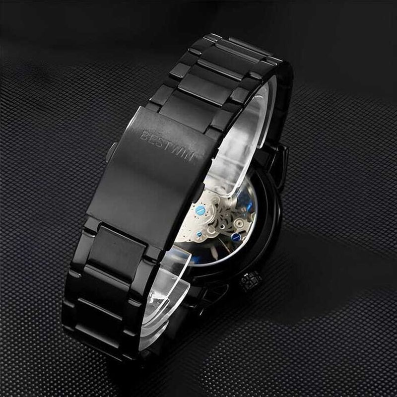 GLOWVITY Men's Luxury Transparent Dial Watch - Image 5