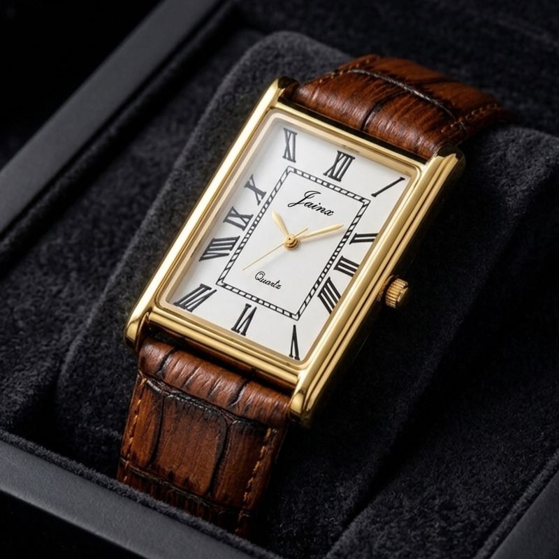 JAINX Men's Brown Leather Strap Analog Watch JM7266 - Image 2