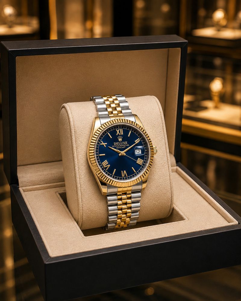 HAMZATIMES Men's Gold Analog Watch - Image 3
