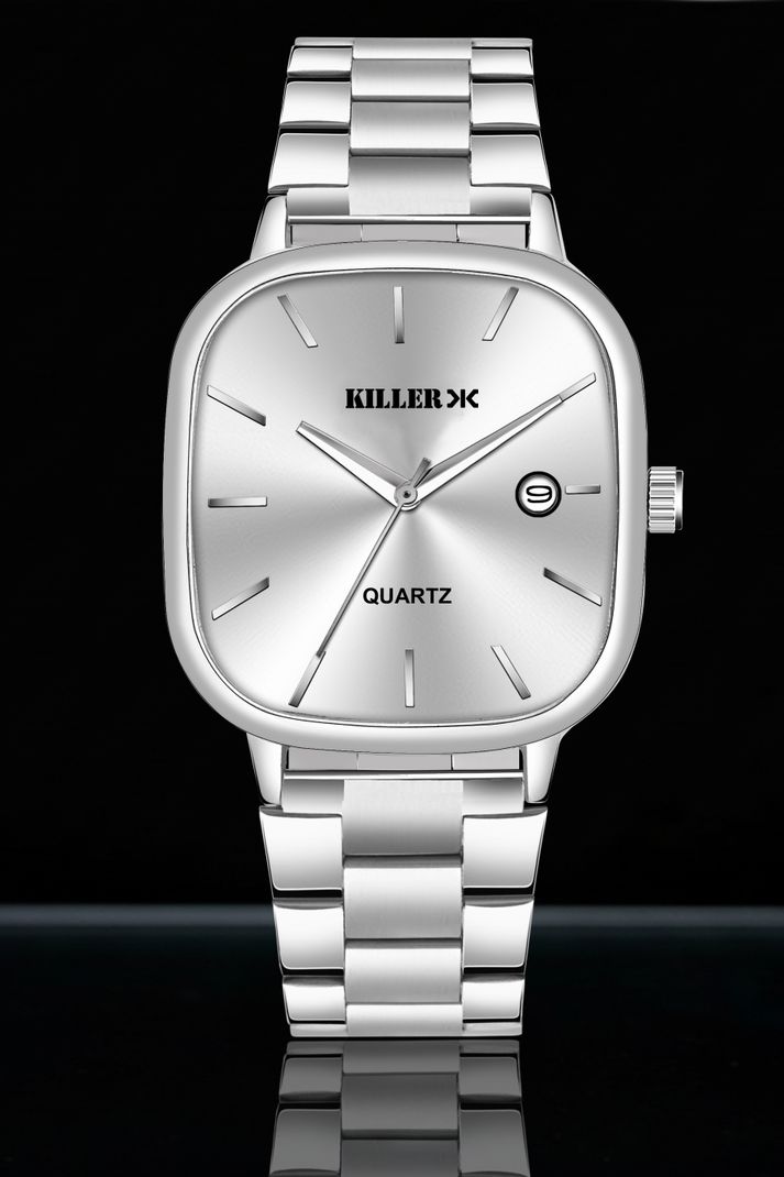 KILLER KLLR-928-SILVER-SILV Silver Analog Watch - Image 4