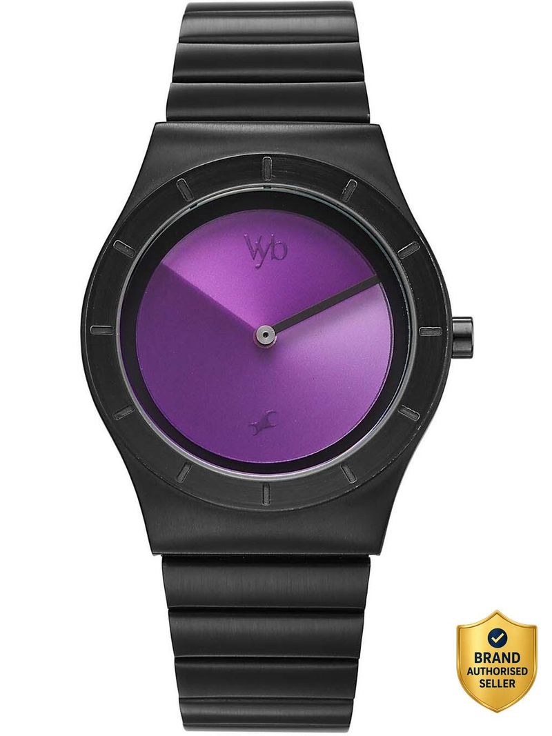 Fastrack Vyb Arcane Purple Dial Black Stainless Steel Watch - Image 2