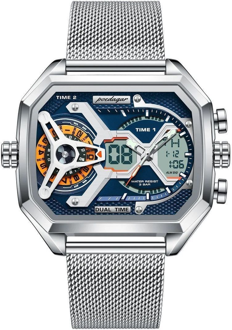 Mens Dual Time Chronograph Luxury Watch 1006 - Image 6