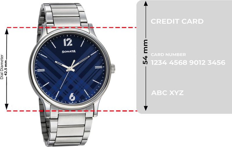 Sonata Smart Plaid Blue Dial Analog Watch for Men - Image 6