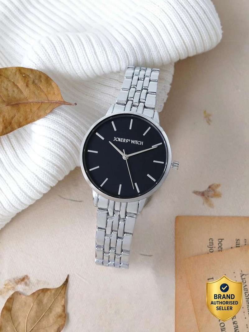 Joker & Witch Mini Nebula Black Dial Silver Watch Analog Watch  - For Women
