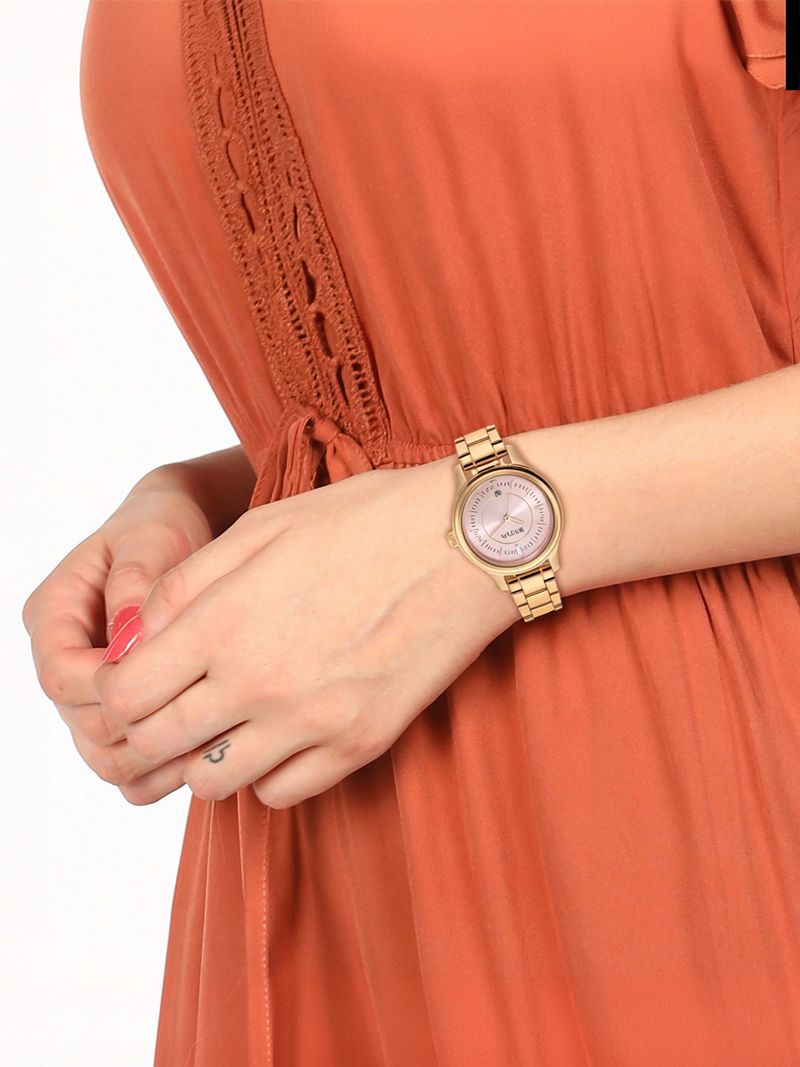Titan Karishma with Date Pink Dial Rose Gold MetalStrap Analog Watch - For Women NT2638WM01,NU2638WM01 - Image 5
