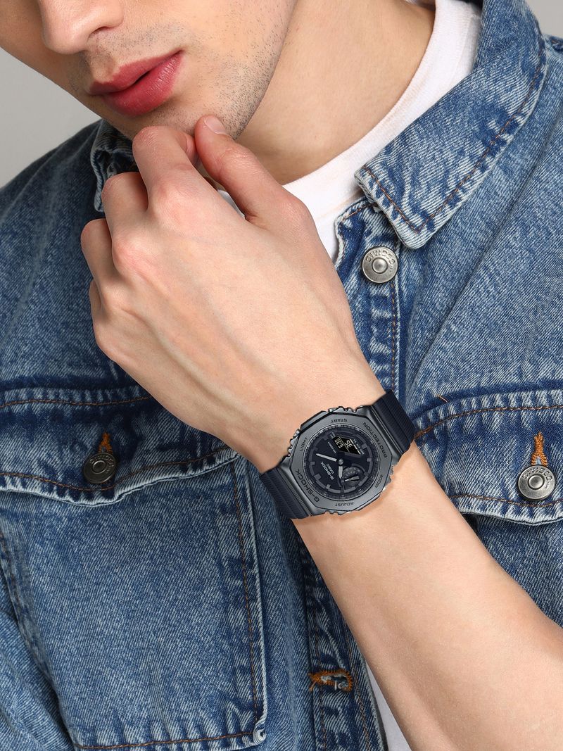 CASIO G-SHOCK Black Dial Resin Strap Analog-Digital Watch - Image 4