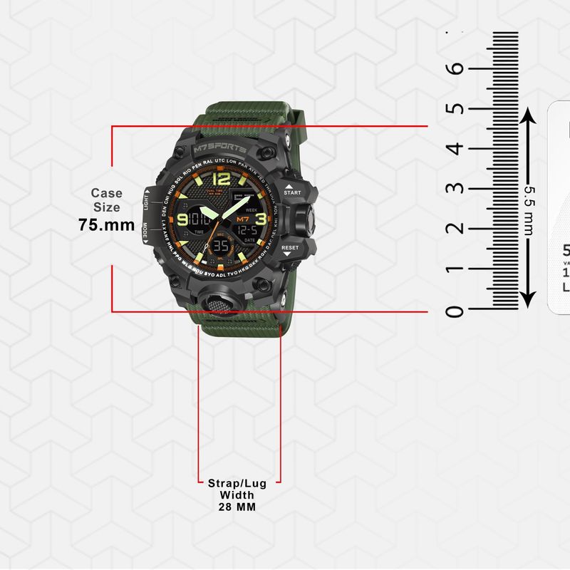 M7 By Metronaut M7 Adventure Chrono Series Analog-Digital Watch - - Image 6