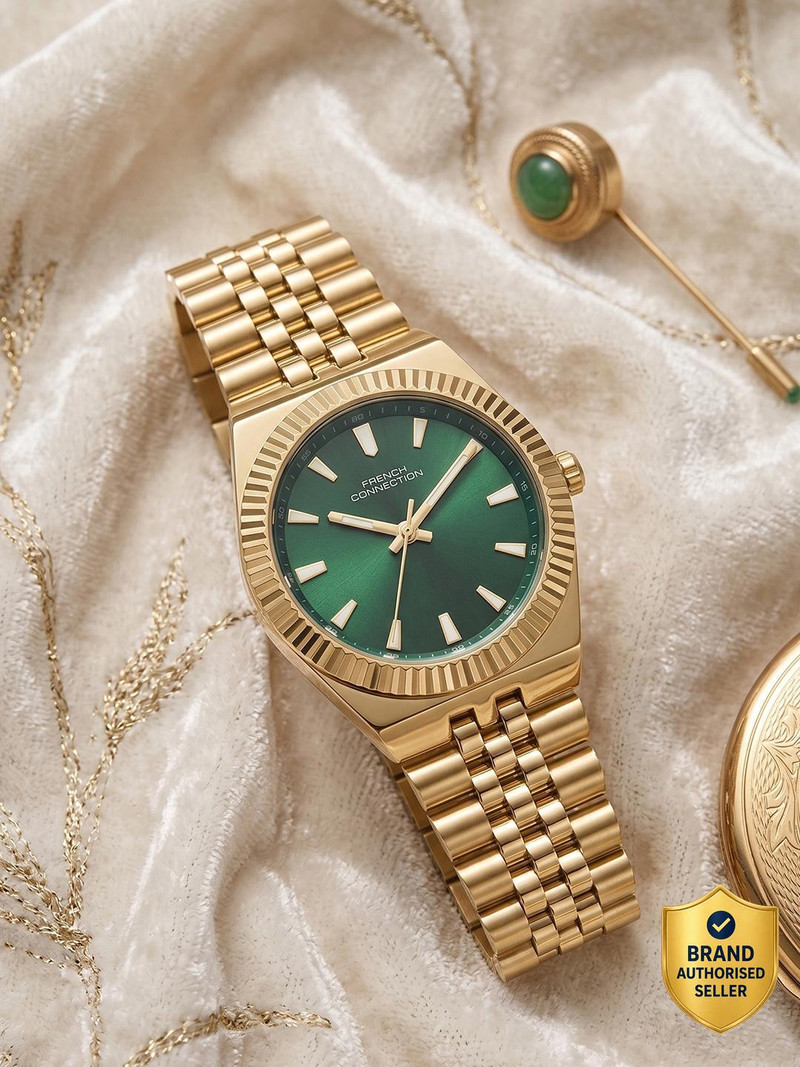 French Connection FCN0212GM French Connection | 3 Hands | Green Dial | Stainless Steel Strap | FCN0212GM Analog Watch  - For Women