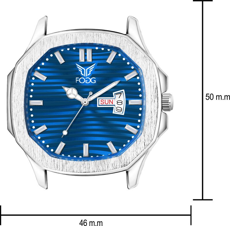 FOGG Big Dial Analog Watch 2158 Blue - Image 5