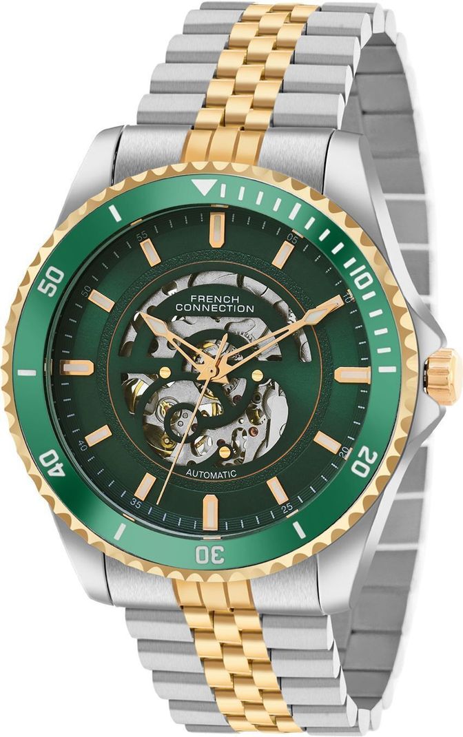 French Connection AETHER DRIVE Green Sunray Automatic Watch - Image 3