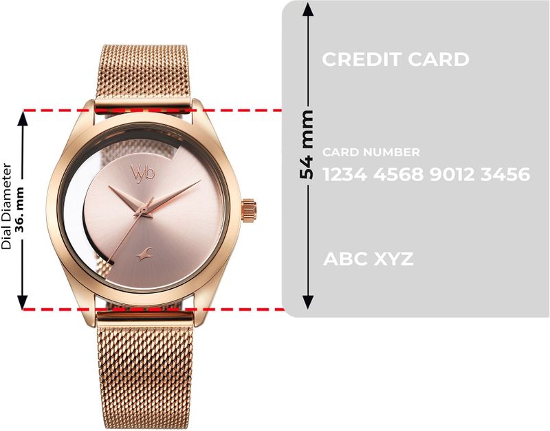 Fastrack Vyb Runway Pink Dial Rose Gold Watch - Image 6