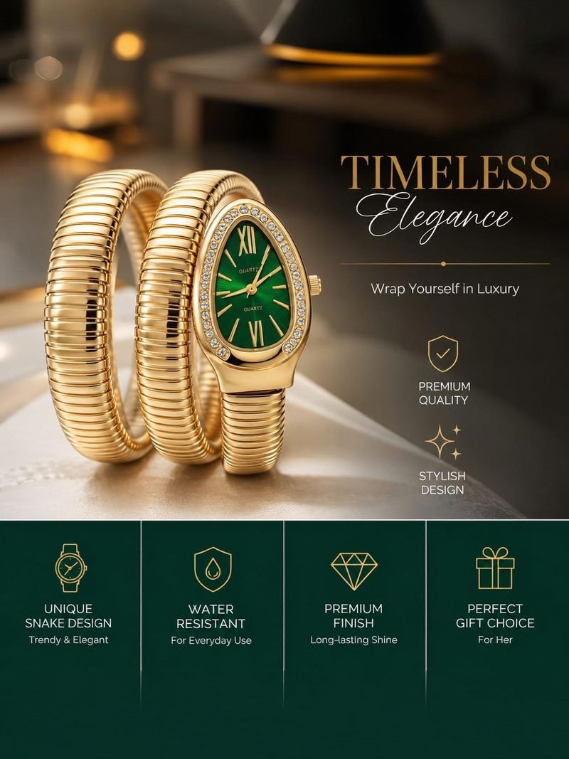TheHotPickz Snake Watch Green Dial - Image 2